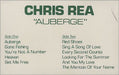 Chris Rea Auberge US Promo cassette album 91662