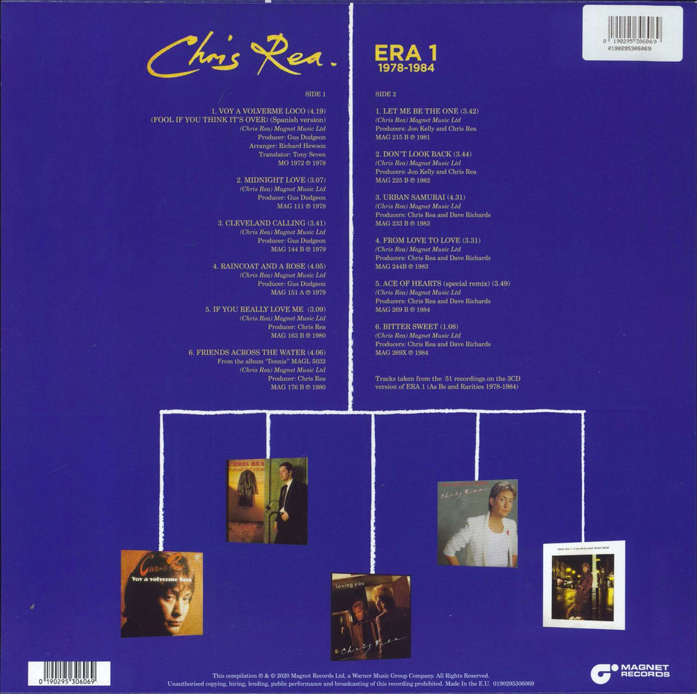 Chris Rea ERA 1 1978-1984 UK vinyl LP album (LP record) 190295306069