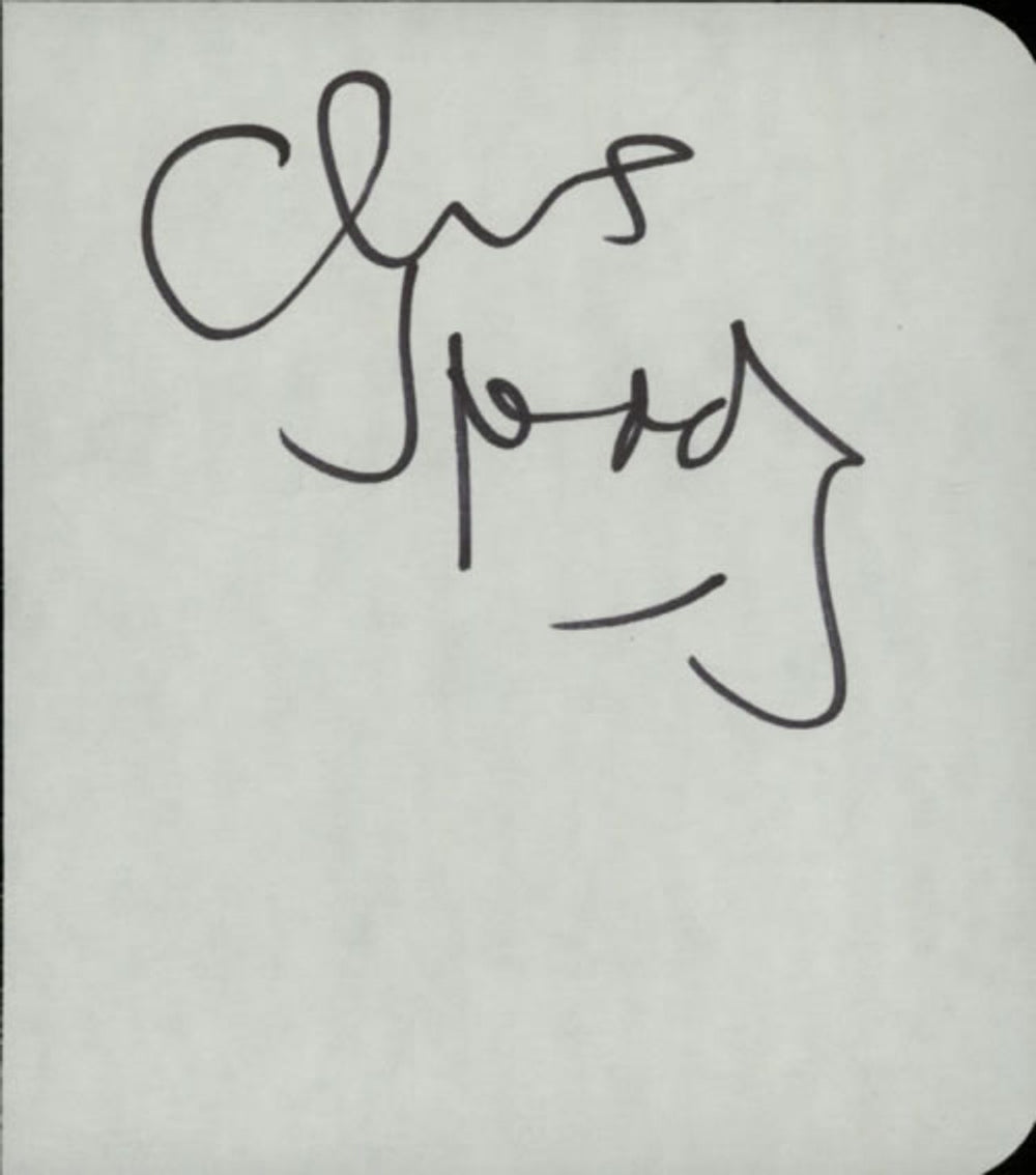 Chris Spedding Pages From An Autograph Book UK memorabilia AUTOGRAPHS