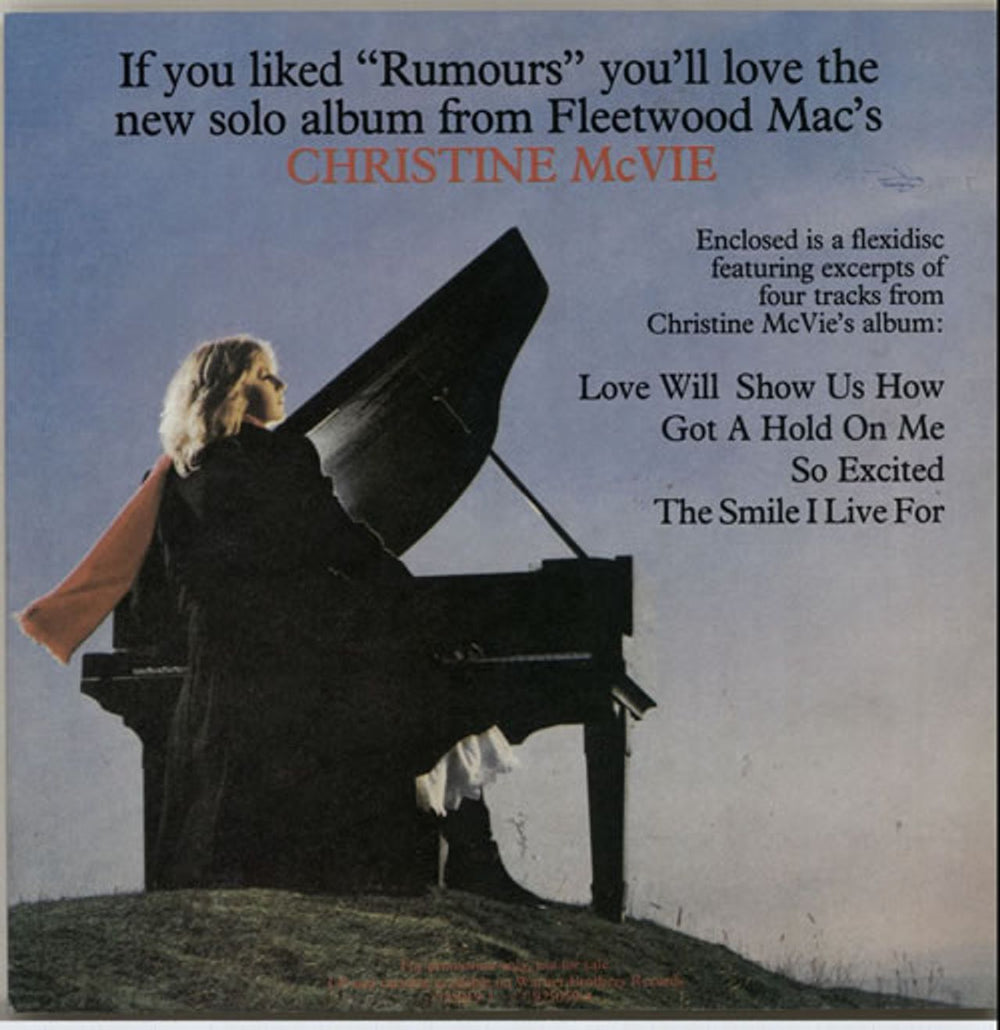 Christine McVie Excerpts From The New Solo Album - Flexi UK Promo 7" vinyl single (7 inch record / 45) SAM189