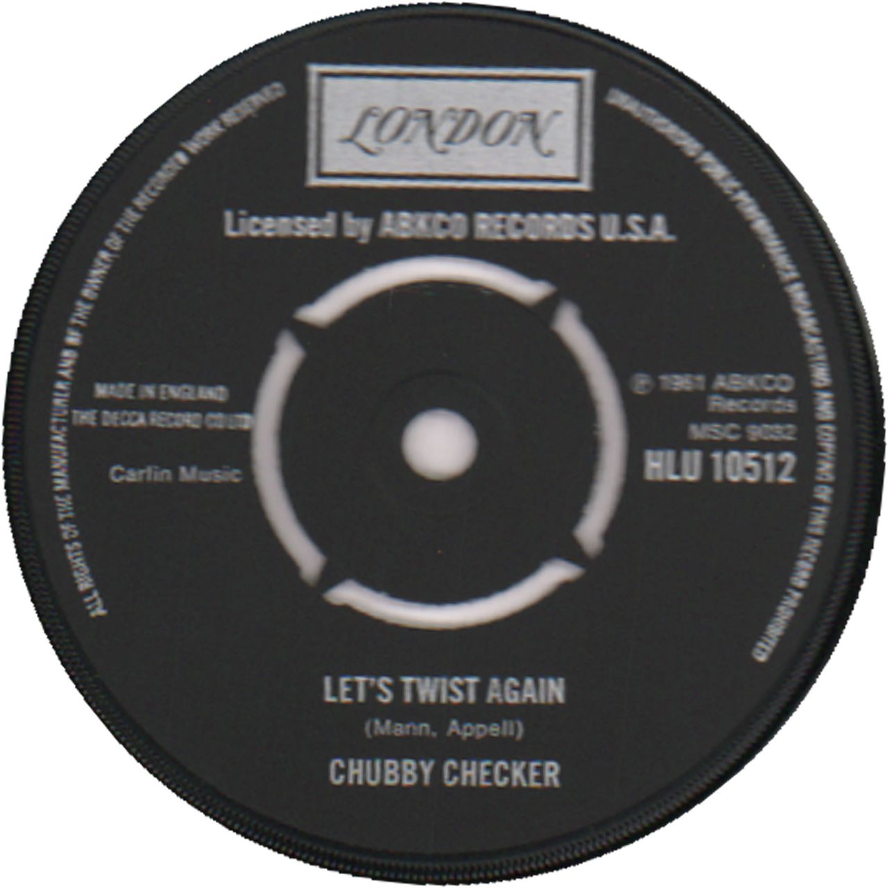 Chubby Checker Let's Twist Again - With Licensed By ABKCO Text UK 7" V ...