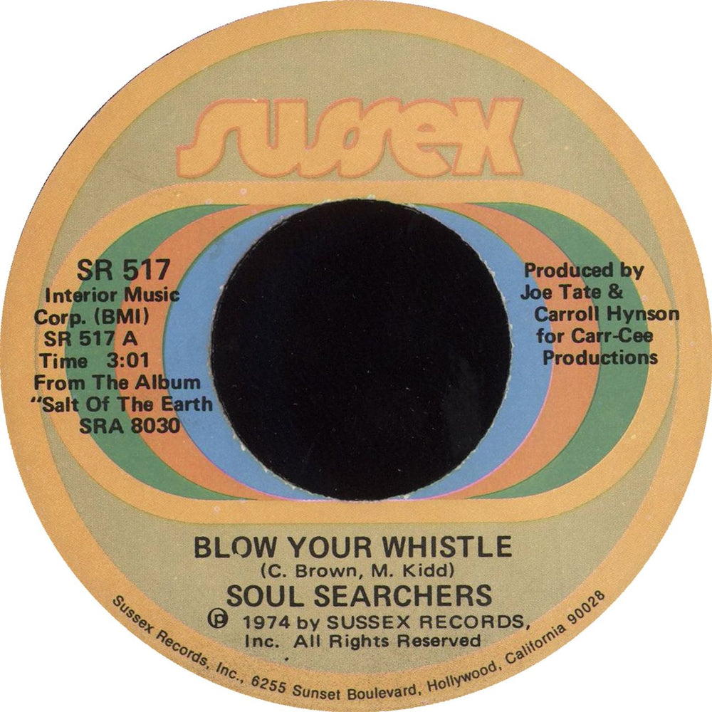 Chuck Brown And The Soul Searchers Blow Your Whistle US 7" vinyl single (7 inch record / 45) SR517