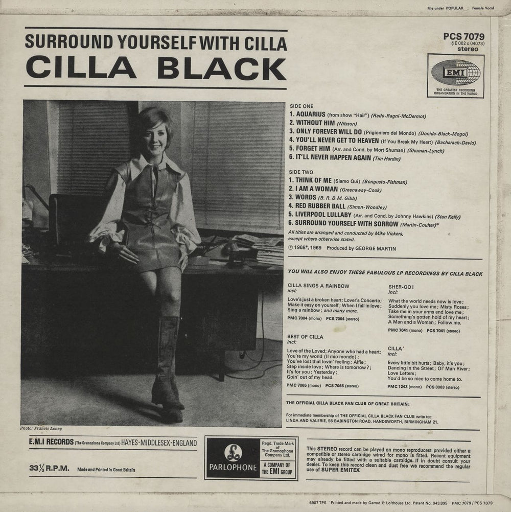 Cilla Black Surround Yourself With Cilla - 1st - EX UK vinyl LP album (LP record)