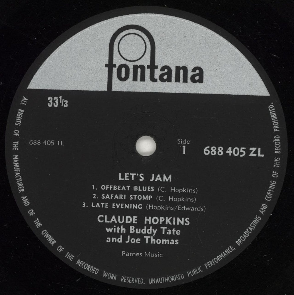 Claude Hopkins Let's Jam UK vinyl LP album (LP record) CQHLPLE453642