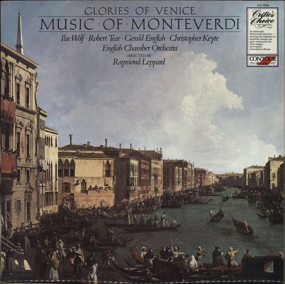 Claudio Monteverdi Glories Of Venice - Music Of Monteverdi UK vinyl LP album (LP record) CC7534