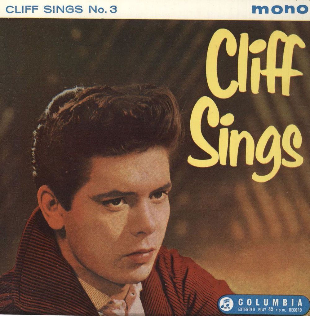 Cliff Richard Cliff Sings No.3 UK 7" vinyl single (7 inch record / 45) SEG8005