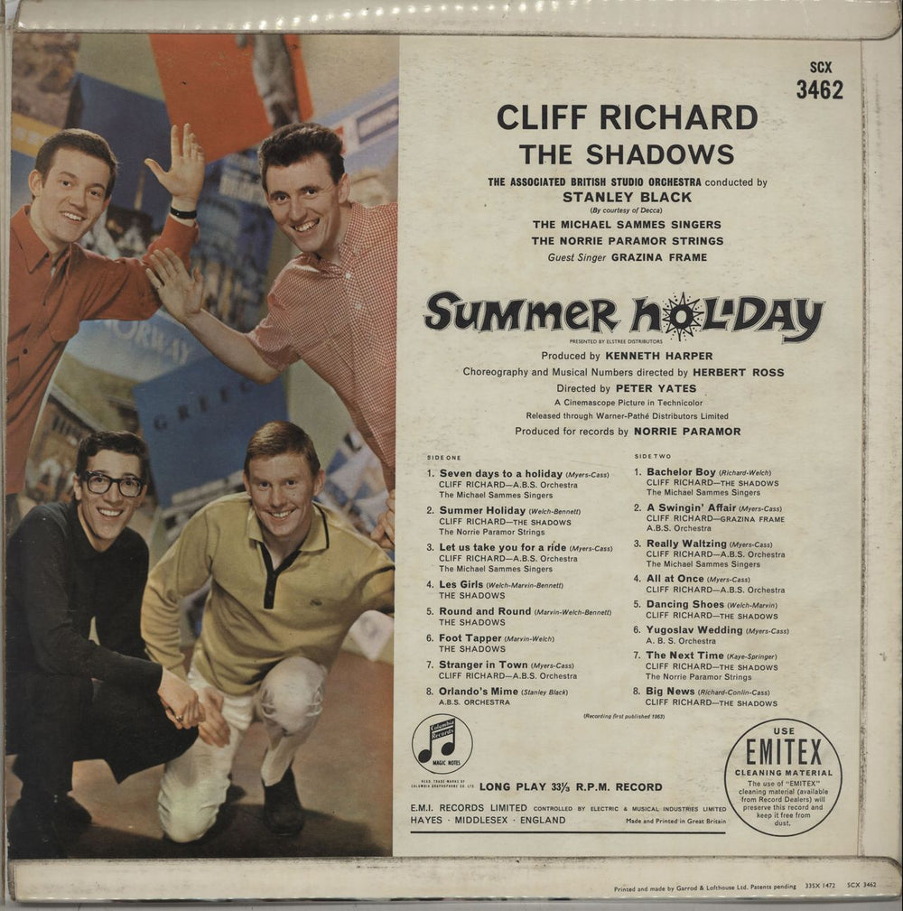 Cliff Richard Summer Holiday - 1st - green/silver Columbia UK vinyl LP album (LP record)