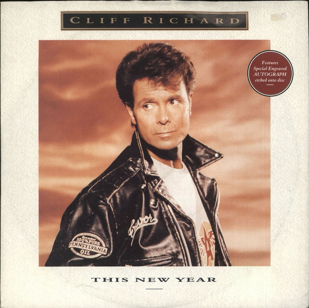 Cliff Richard This New Year - Etched UK 7" vinyl single (7 inch record / 45) EMS218