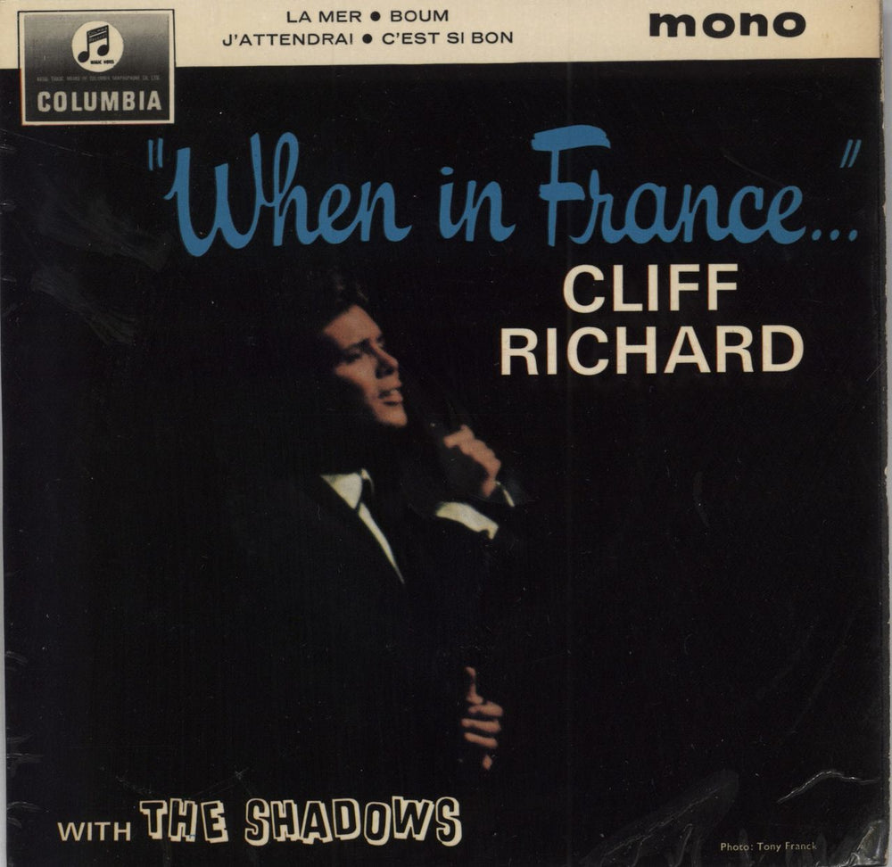 Cliff Richard When In France EP - EX UK 7" vinyl single (7 inch record / 45) SEG8290