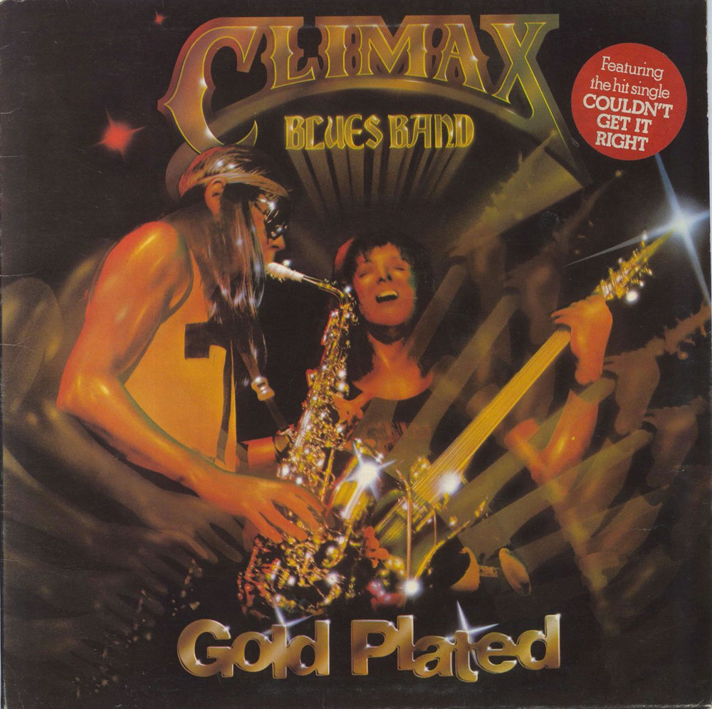 Climax Blues Band Gold Plated - Stickered Sleeve UK vinyl LP album (LP record) BTM1009