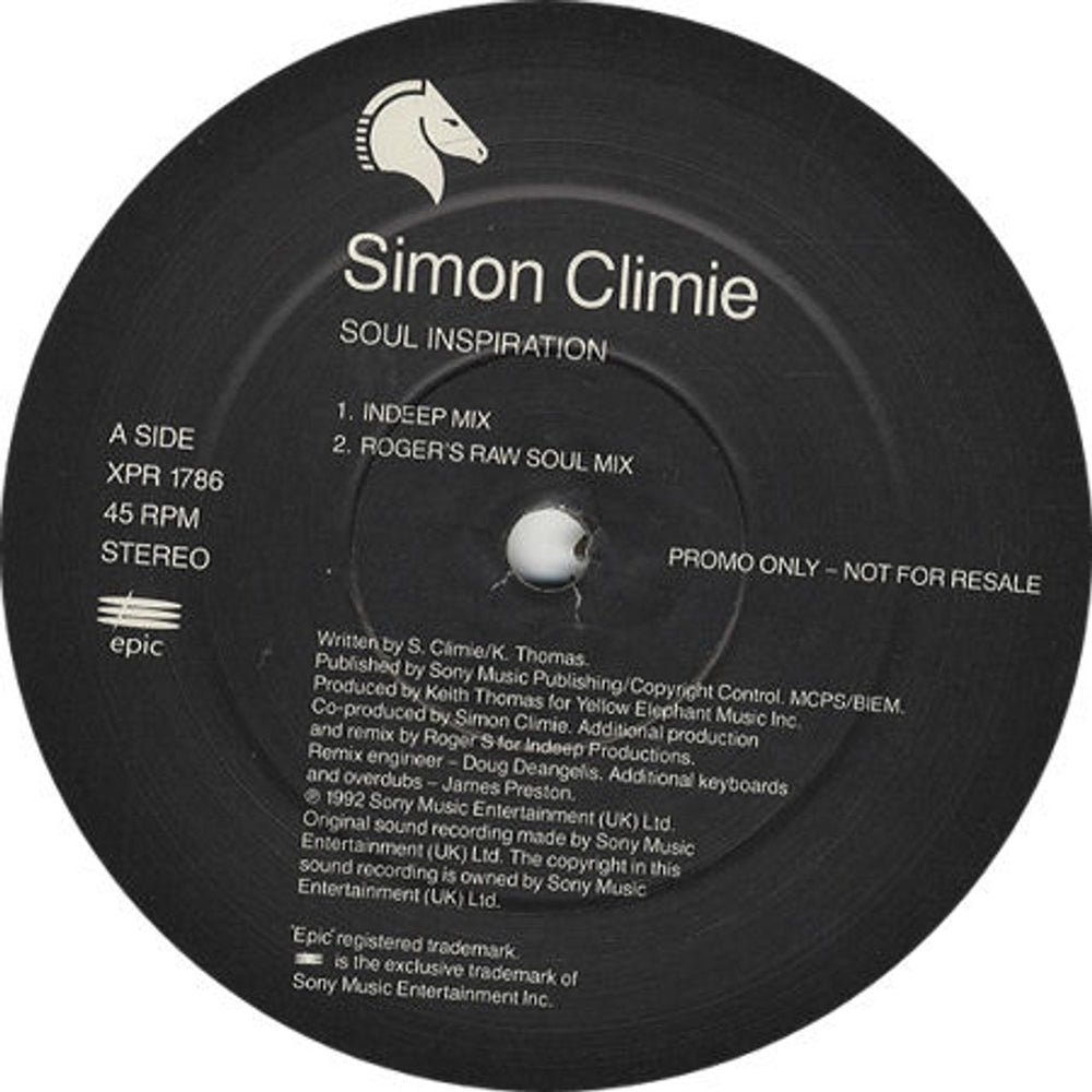 Climie Fisher Soul Inspiration UK Promo 12" vinyl single (12 inch record / Maxi-single) XPR1786