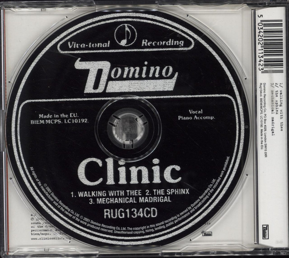 Clinic Walking With Thee European CD single (CD5 / 5") CNIC5WA207040