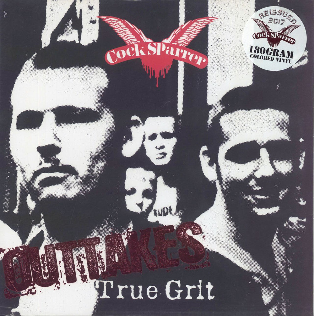 Cock Sparrer True Grit Outtakes - Clear With Black Smoke US vinyl LP album (LP record) PPR030