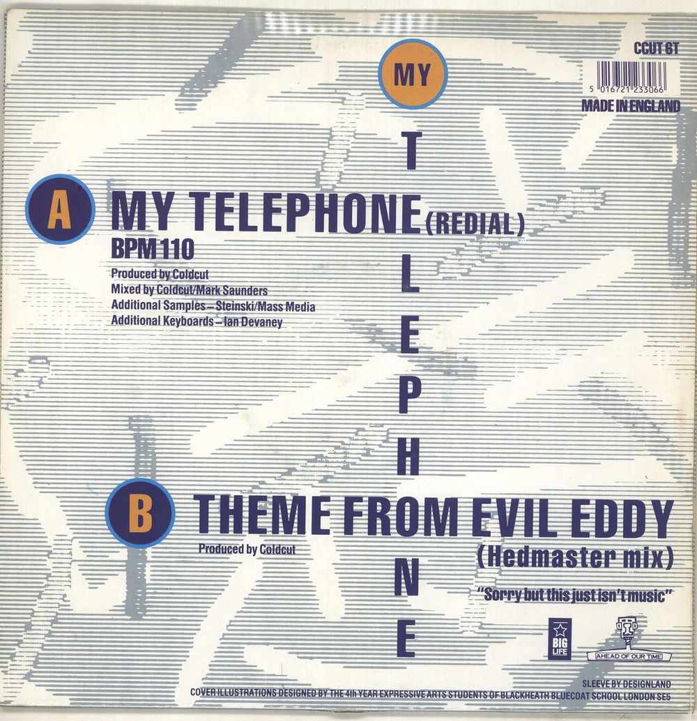 Coldcut My Telephone (Redial) UK 12" vinyl single (12 inch record / Maxi-single)