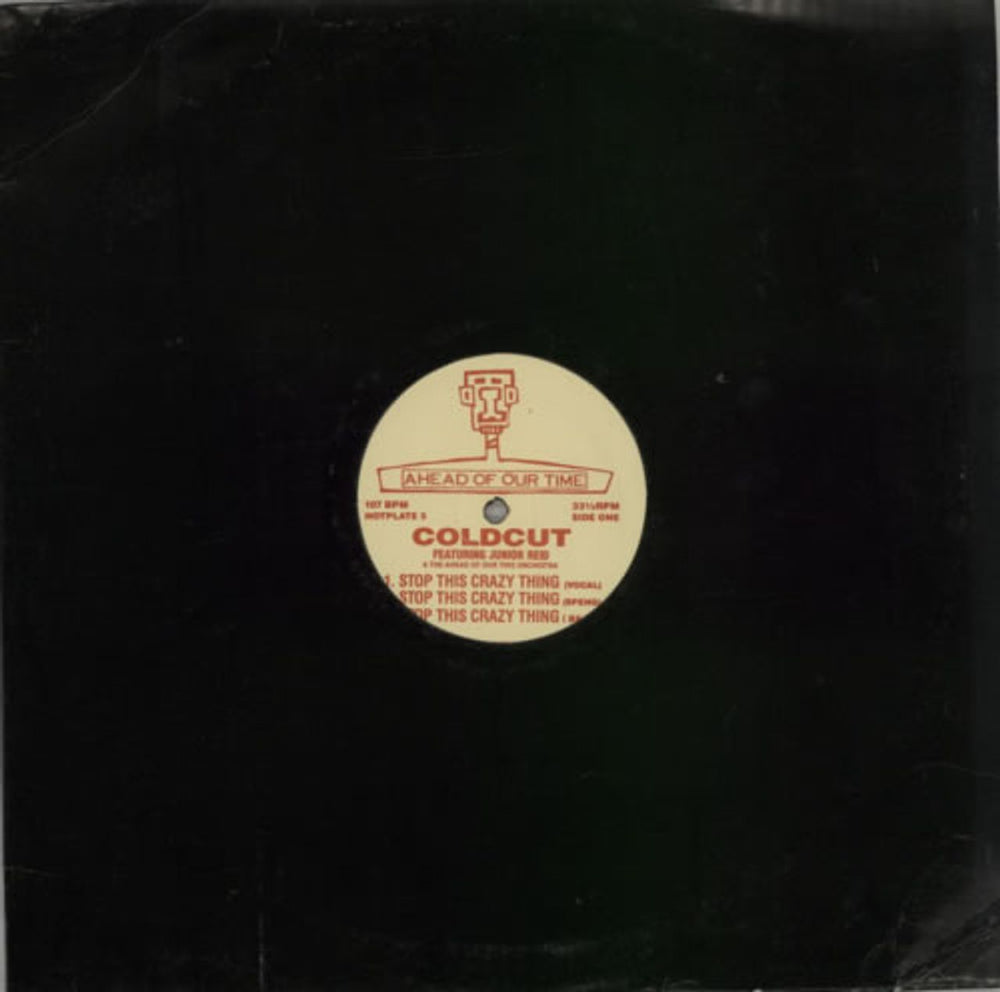 Coldcut Stop This Crazy Thing UK Promo 12" vinyl single (12 inch record / Maxi-single) HOTPLATE5