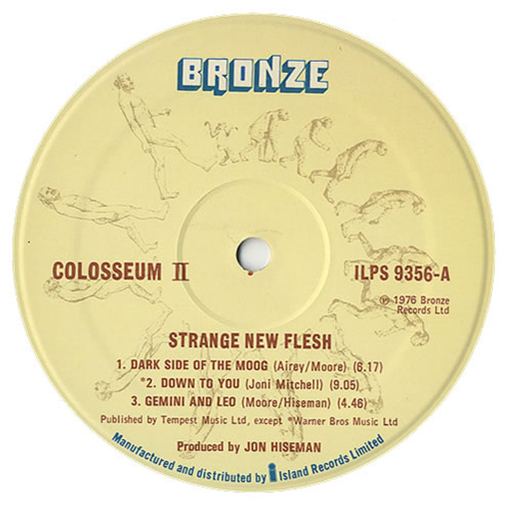 Colosseum II Strange New Flesh UK vinyl LP album (LP record) CLSLPST06981