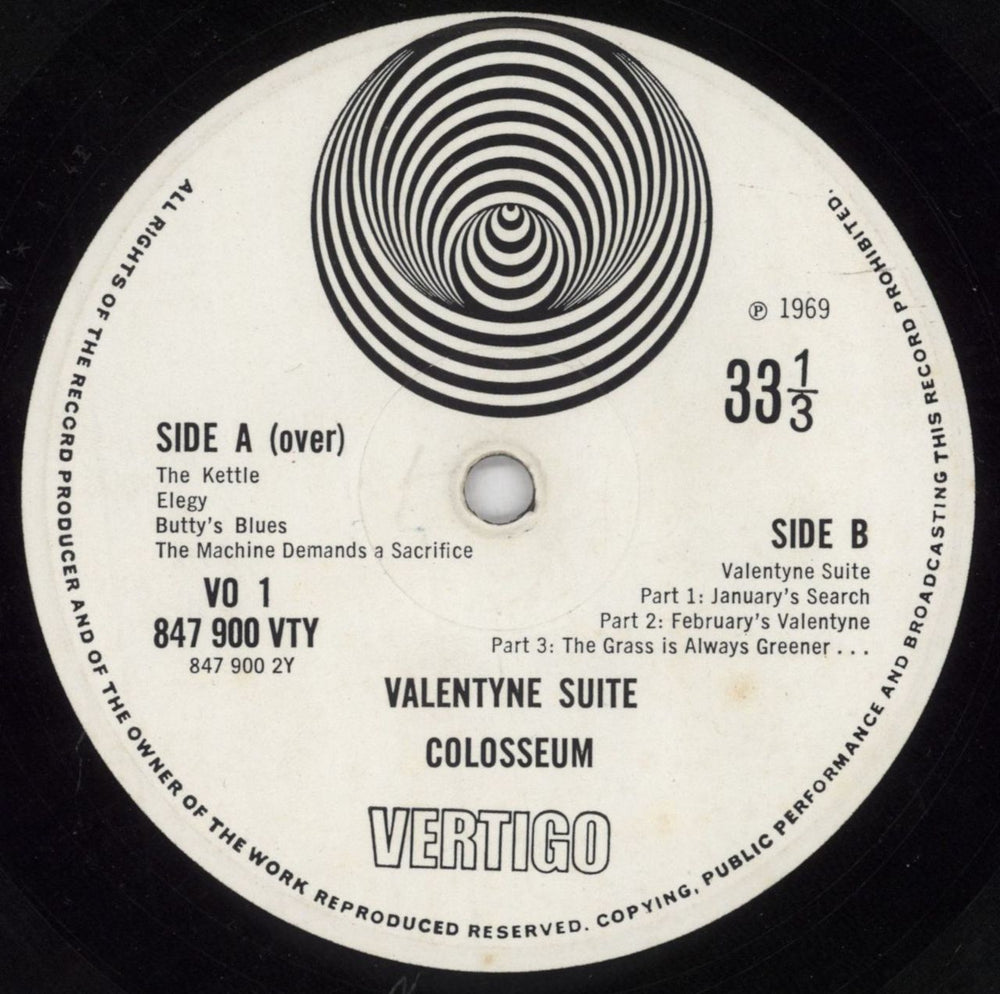 Colosseum Valentyne Suite - 2nd - G UK vinyl LP album (LP record) SEULPVA715913