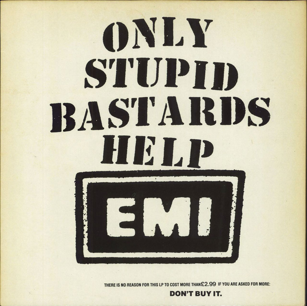 Conflict Only Stupid Bastards Help EMI UK vinyl LP album (LP record) THIS IS NOT 5.99