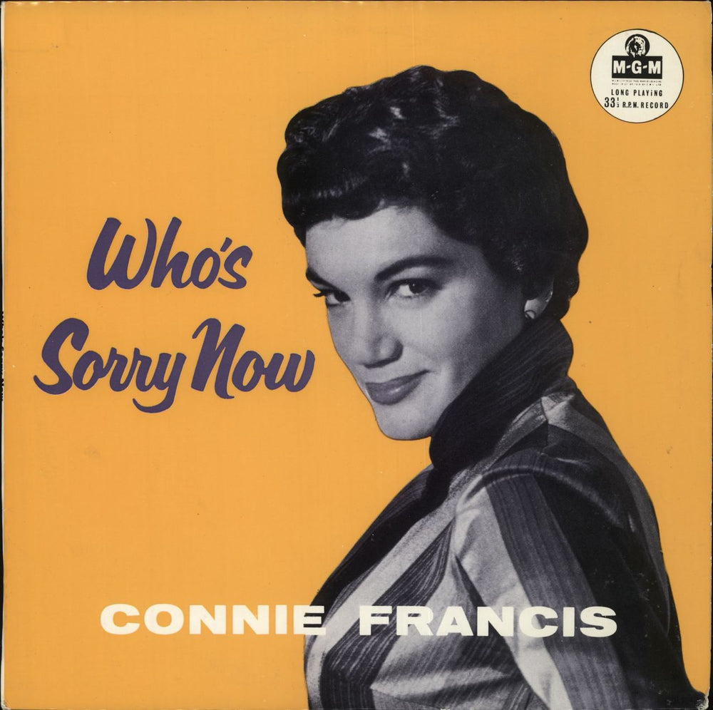 Connie Francis Who's Sorry Now UK 10" vinyl single (10 inch record) MGMD153