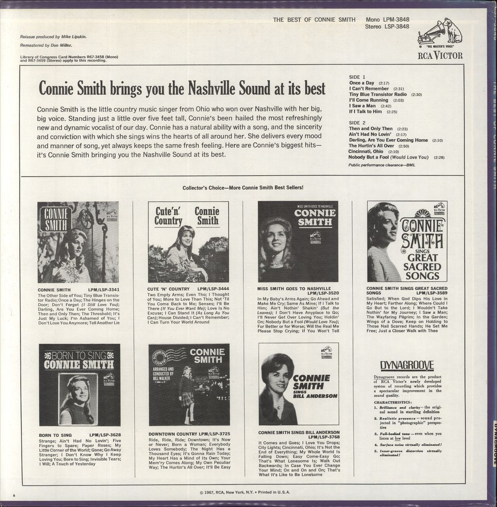 Connie Smith The Best Of Connie Smith US vinyl LP album (LP record)