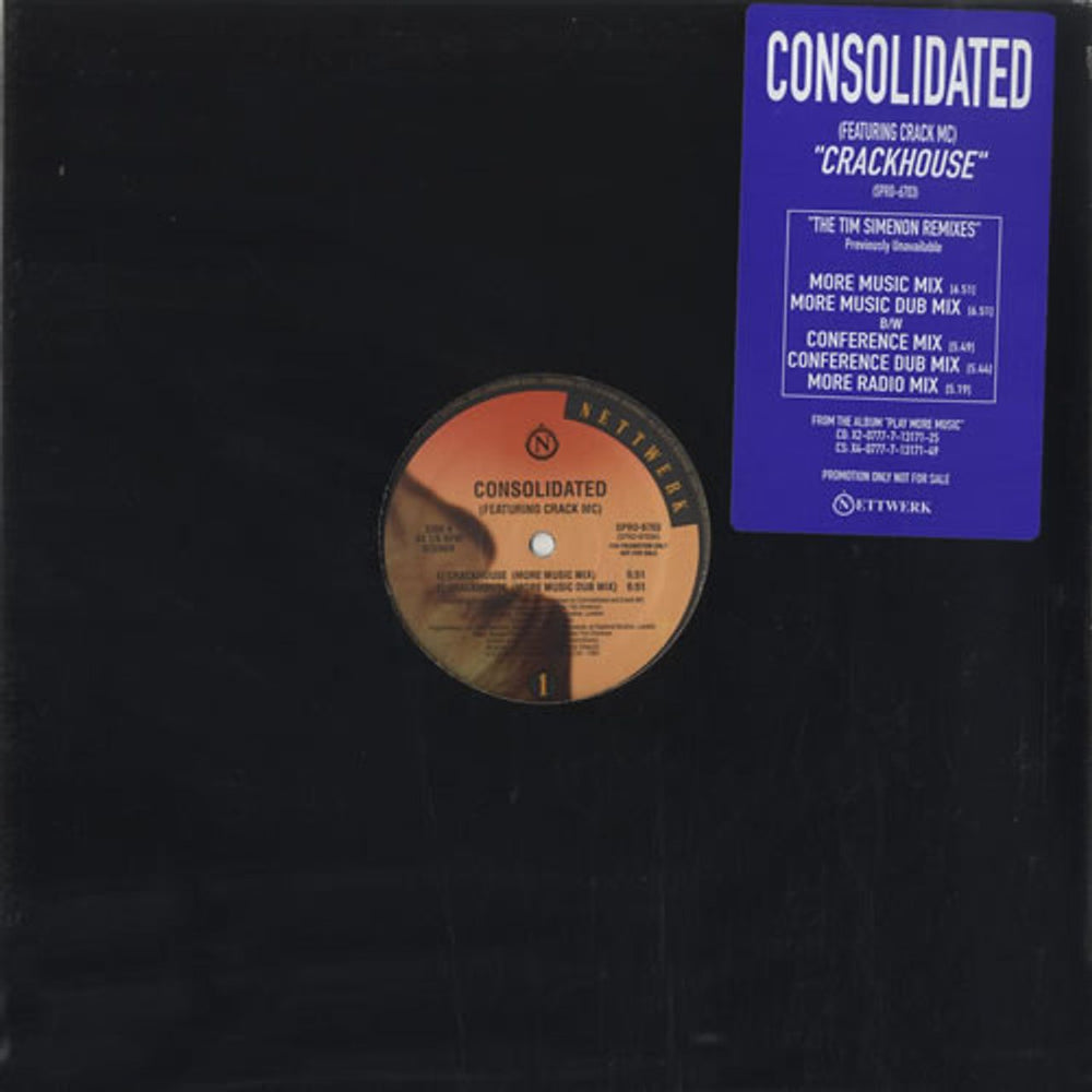 Consolidated Crackhouse US Promo 12" vinyl single (12 inch record / Maxi-single) SPRO-6703