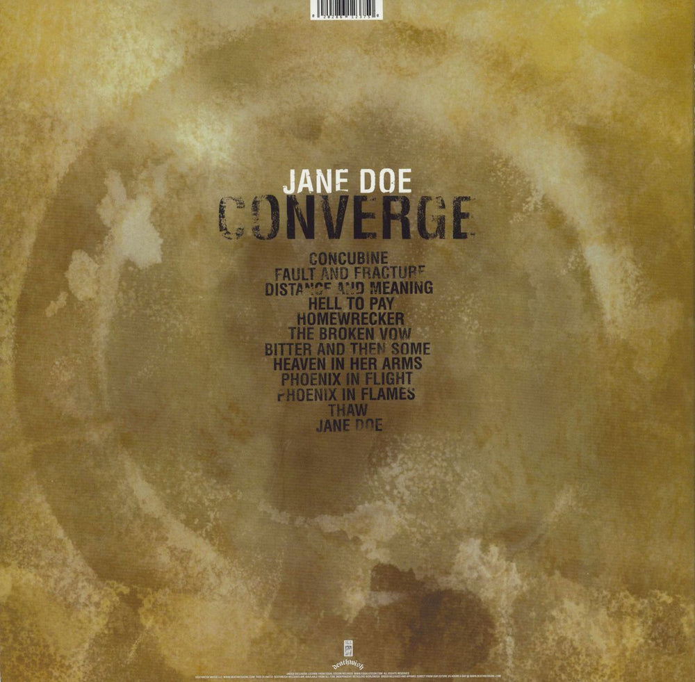 Converge Jane Doe - Black Vinyl US 2-LP vinyl record set (Double LP Album) 020286123750