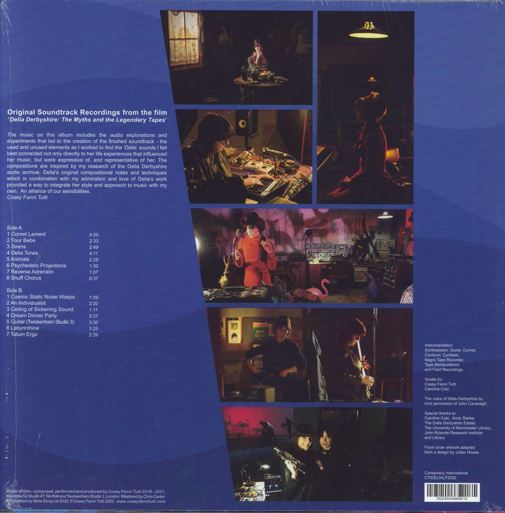 Cosey Fanni Tutti Delia Derbyshire: The Myths And The Legendary Tapes - Original Soundtrack Recordings - Clear Vinyl UK vinyl LP album (LP record) 5024545965612