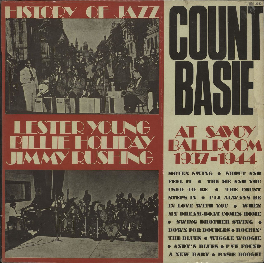 Count Basie At Savoy Ballroom 1937-1944 Italian vinyl LP album (LP record) SM3083