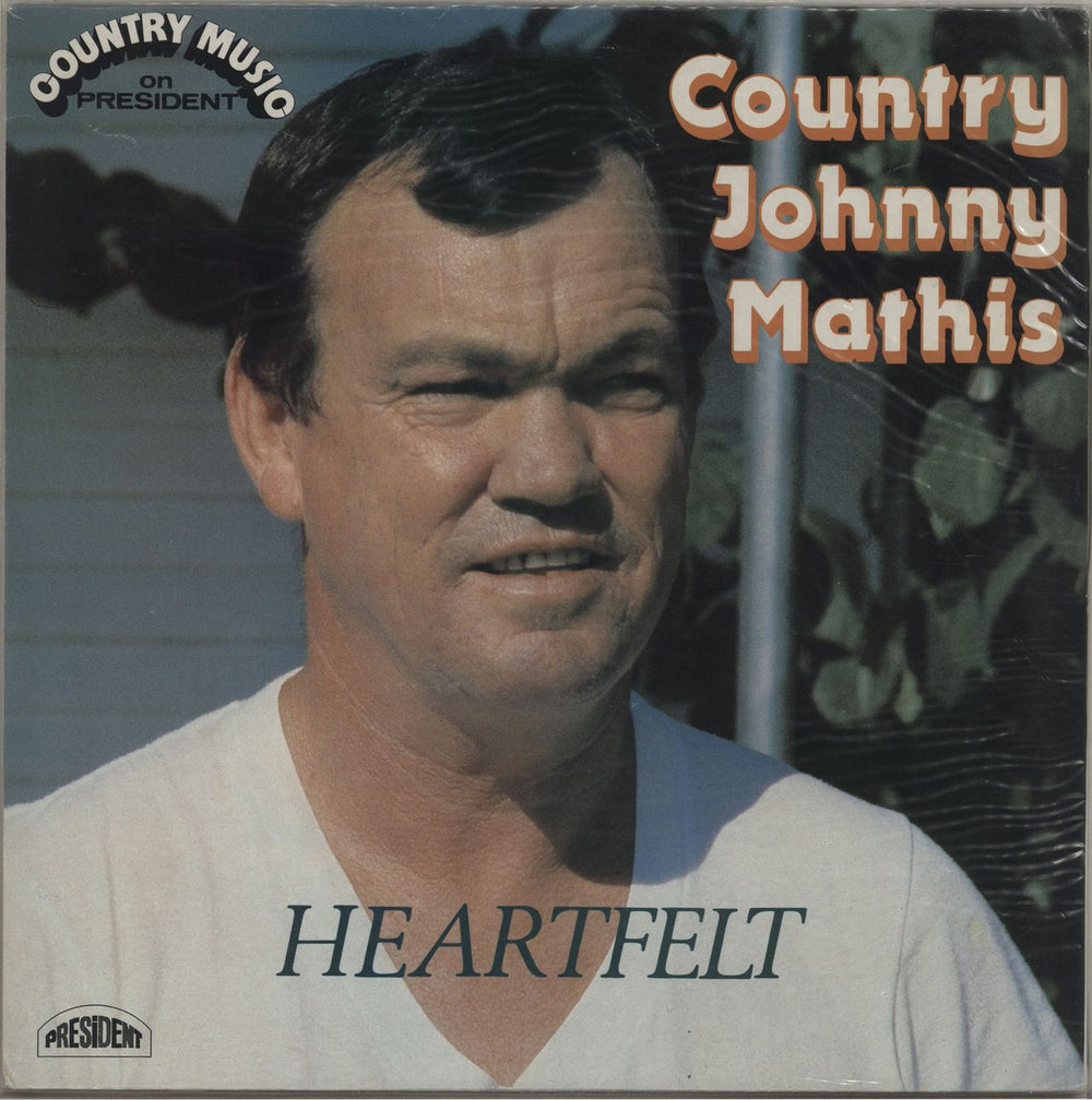 Country Johnny Mathis Heartfelt UK vinyl LP album (LP record) PRCV107