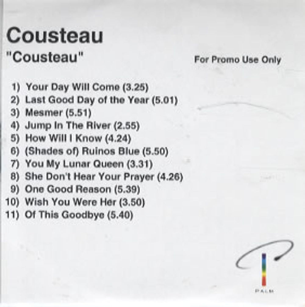 Cousteau Cousteau UK Promo CD-R acetate CD-R ACETATE