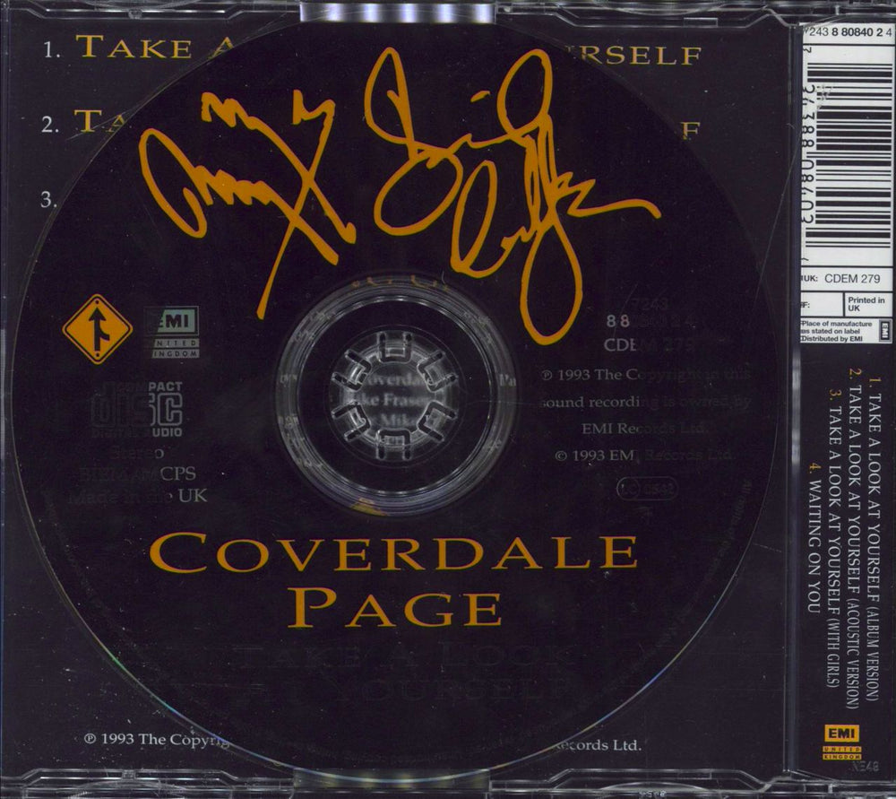 Coverdale Page Take A Look At Yourself UK CD single (CD5 / 5") 724388084024