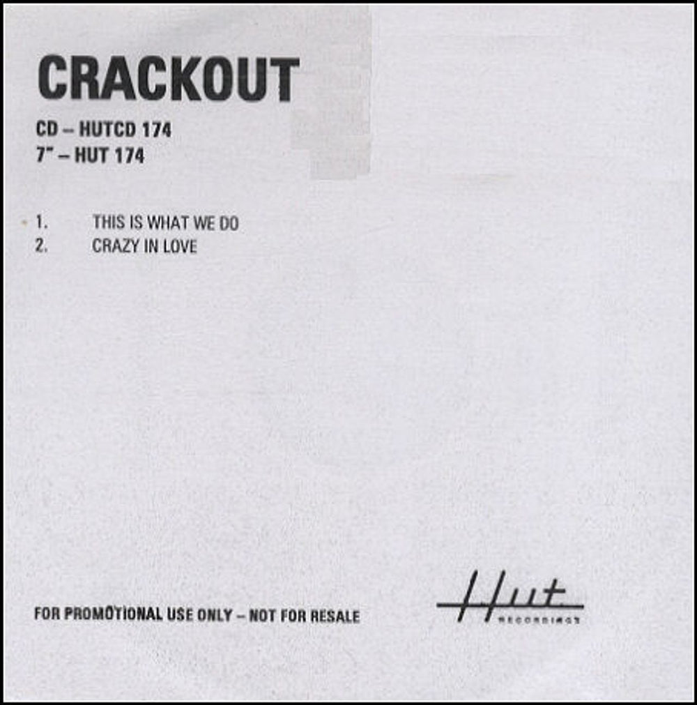 Crackout This Is What We Do UK Promo CD-R acetate CD-R ACETATE