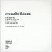 Cranebuilders Just Idleness UK Promo CD-R acetate CD-R ACETATE