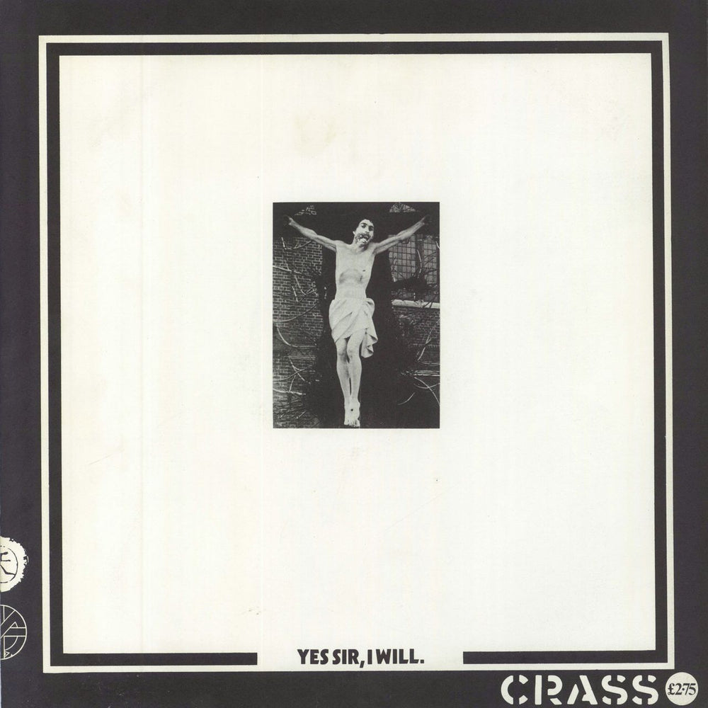 Crass Yes Sir, I Will - 1st + postcard UK vinyl LP album (LP record) 121984-2