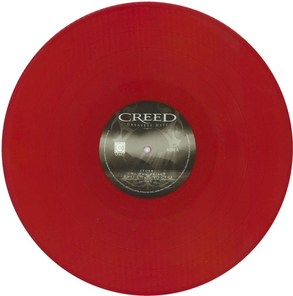 Creed Greatest Hits - Red Vinyl - Shrink UK 2-LP vinyl record set (Double LP Album) E-D2LGR775688