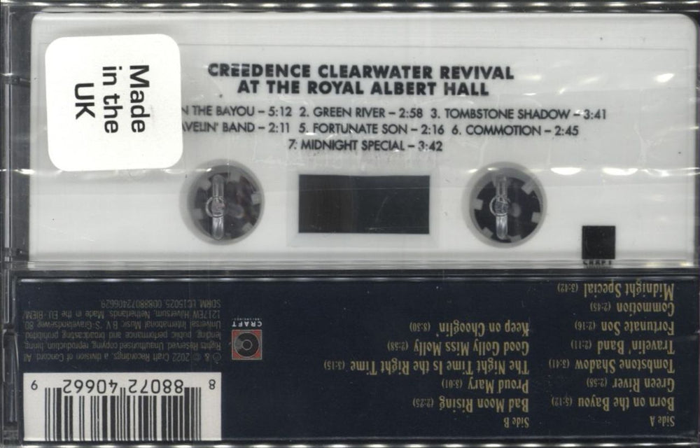 Creedence Clearwater Revival At The Royal Albert Hall (April 14, 1970) - Sealed UK cassette album 888072406629