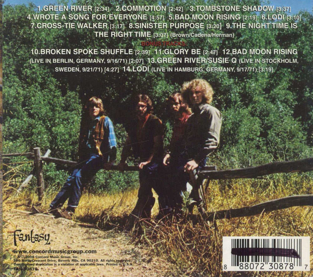 Creedence Clearwater Revival Green River: 40th Anniversary US CD album (CDLP) 888072308787