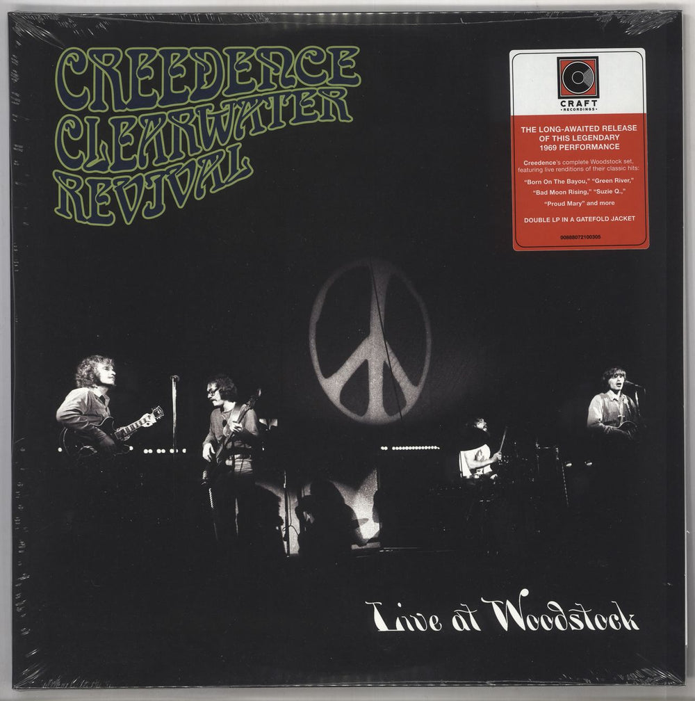 Creedence Clearwater Revival Live At Woodstock - Sealed UK 2-LP vinyl record set (Double LP Album) CR00220