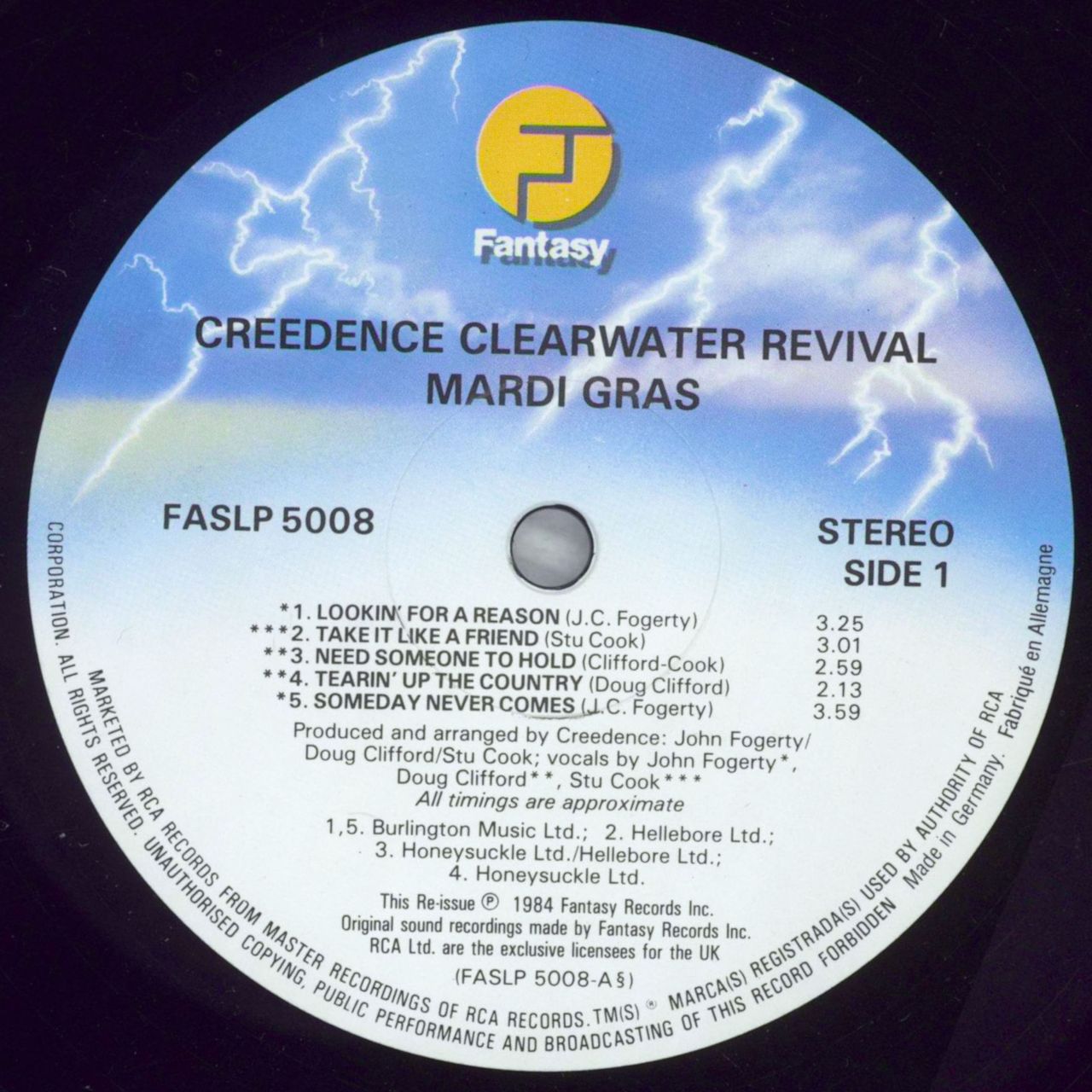 Creedence Clearwater Revival Mardi Gras German Vinyl LP — RareVinyl.com