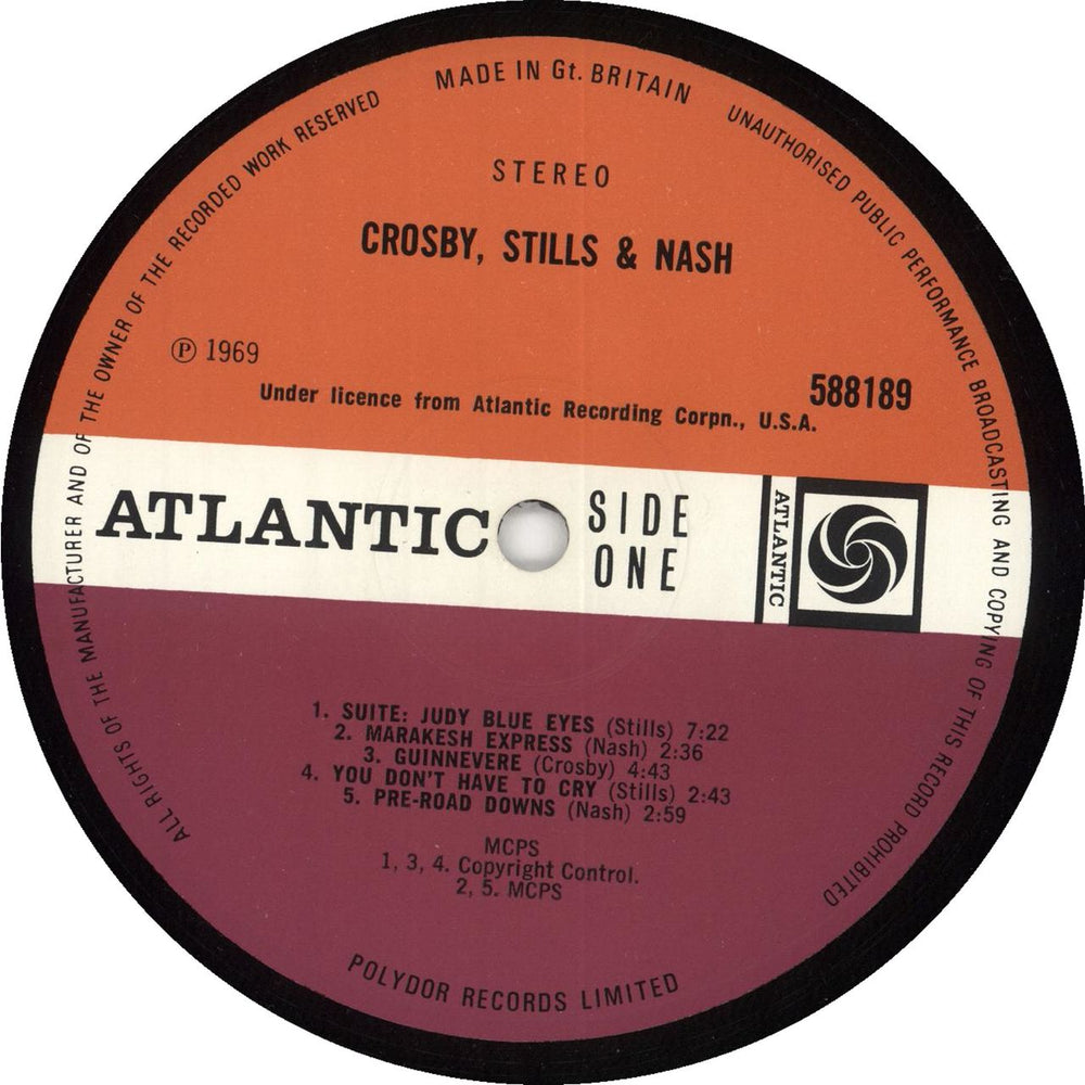 Crosby, Stills & Nash Crosby, Stills & Nash - 1st + Insert - EX UK vinyl LP album (LP record)