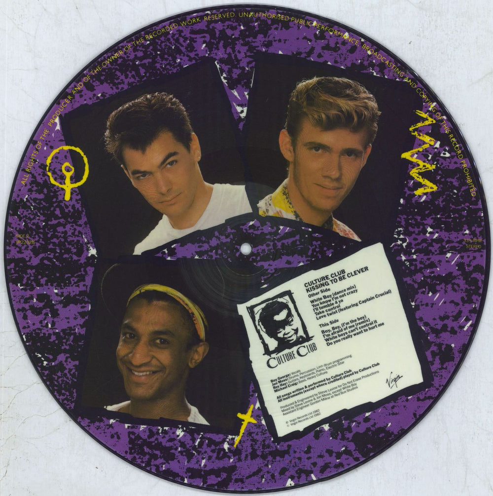 Culture Club Kissing To Be Clever UK picture disc LP (vinyl picture disc album)