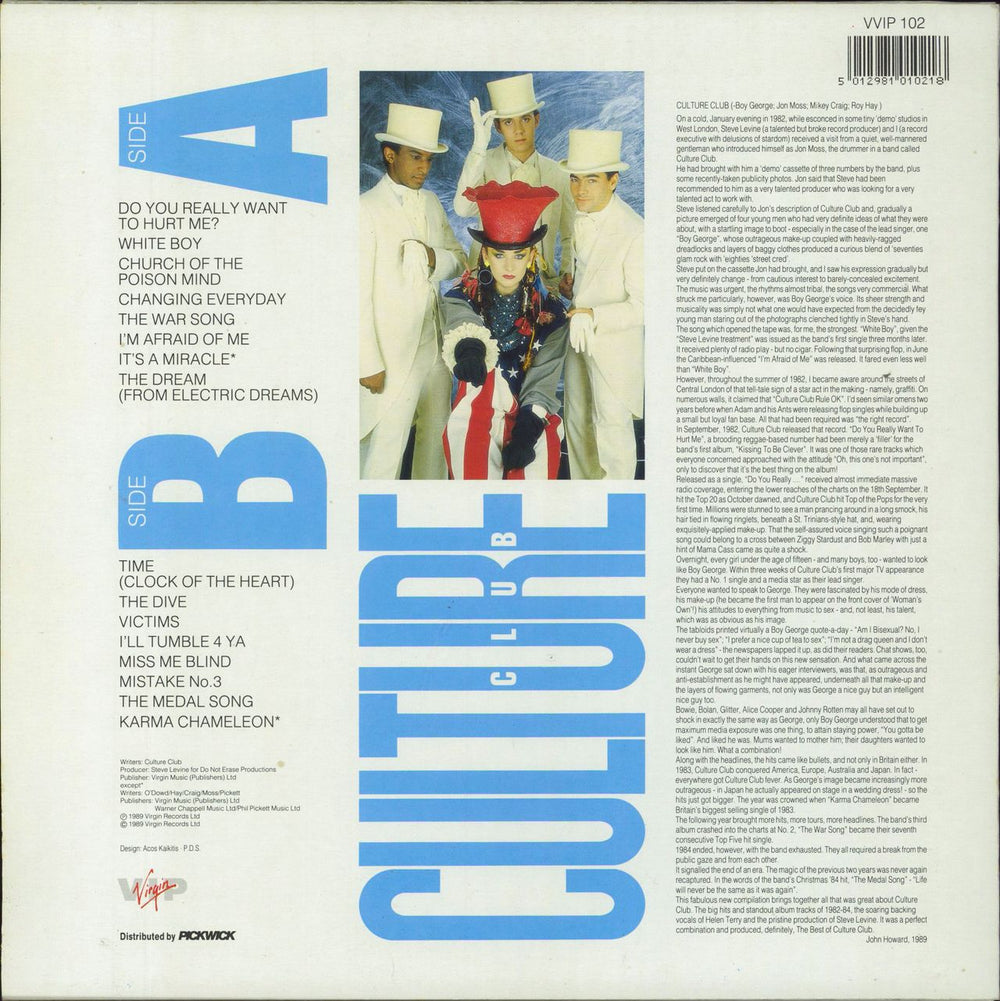 Culture Club The Best Of Culture Club UK vinyl LP album (LP record) 5012981010218