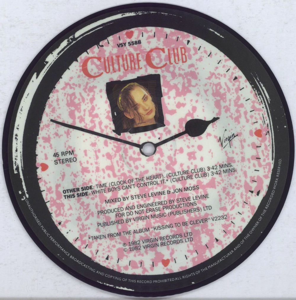 Culture Club Time UK 7" vinyl picture disc (7 inch picture disc single) CUL7PTI831771