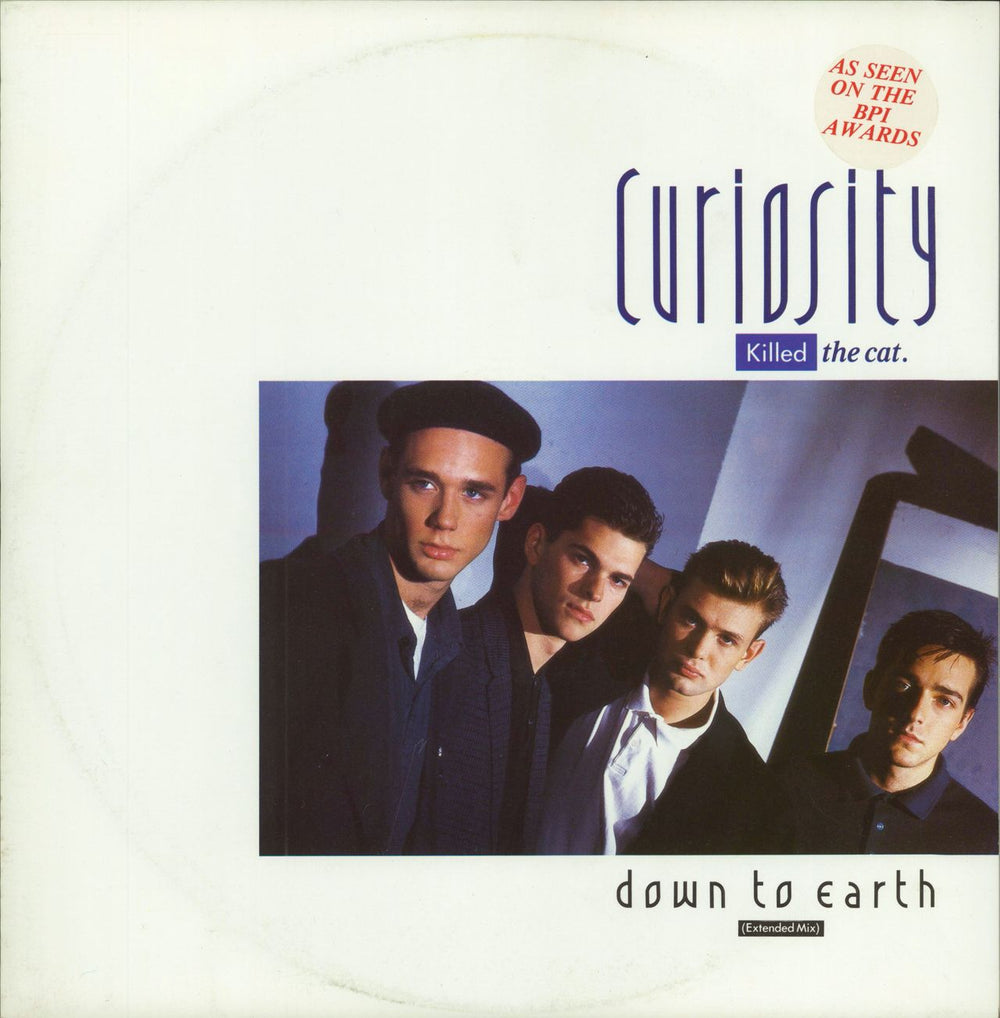 Curiosity Killed The Cat Down To Earth - Hype Stickered Sleeve UK 12" vinyl single (12 inch record / Maxi-single) CATX2