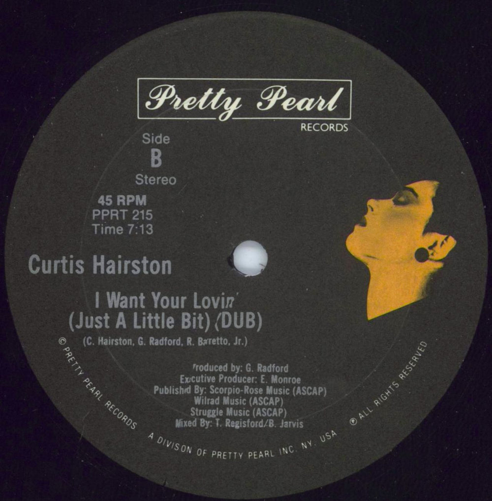 Curtis Hairston I Want Your Lovin' (Just A Little Bit) US 12" vinyl single (12 inch record / Maxi-single) C9S12IW801349