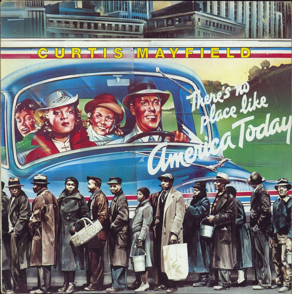 Curtis Mayfield There's No Place Like America Today Mexican vinyl LP album (LP record) CUR-2003