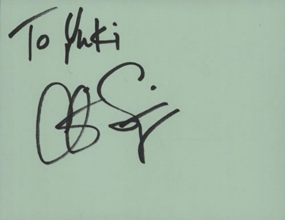 Curtis Stigers Page Of An Autograph Book UK memorabilia AUTOGRAPH