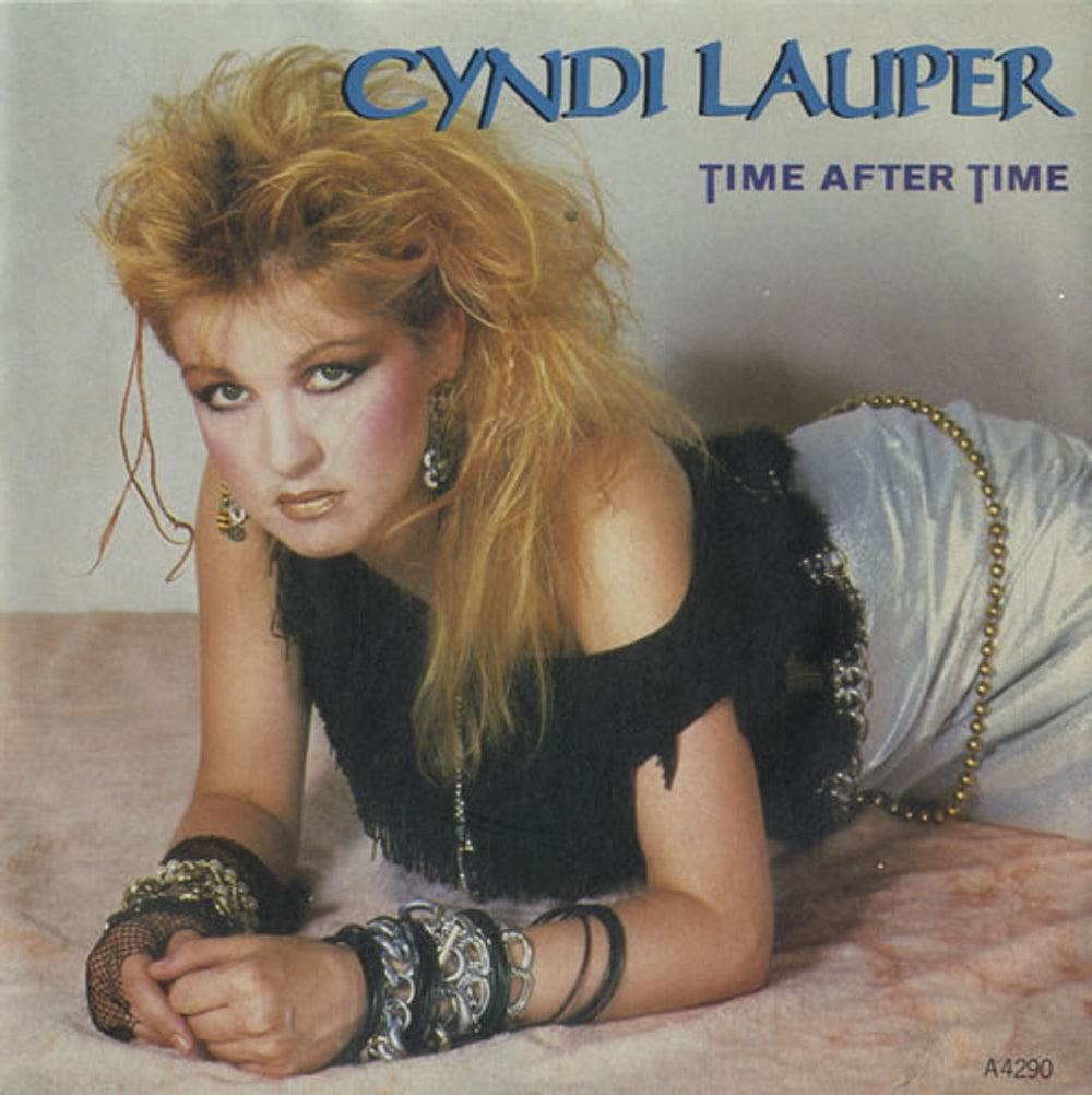 Cyndi Lauper Time After Time - P/S - Solid UK 7" vinyl single (7 inch record / 45) A4290