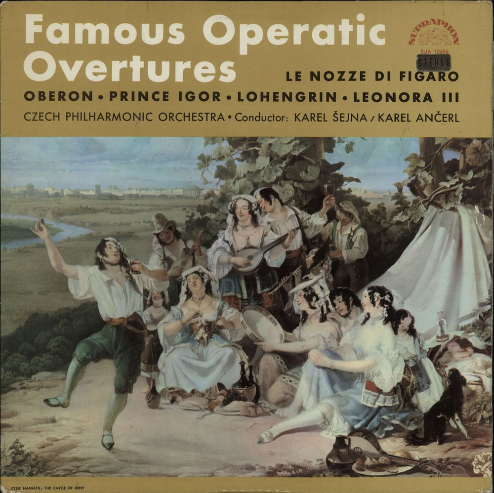 Czech Philharmonic Orchestra Famous Operatic Overtures Czech vinyl LP album (LP record) SUAST50496