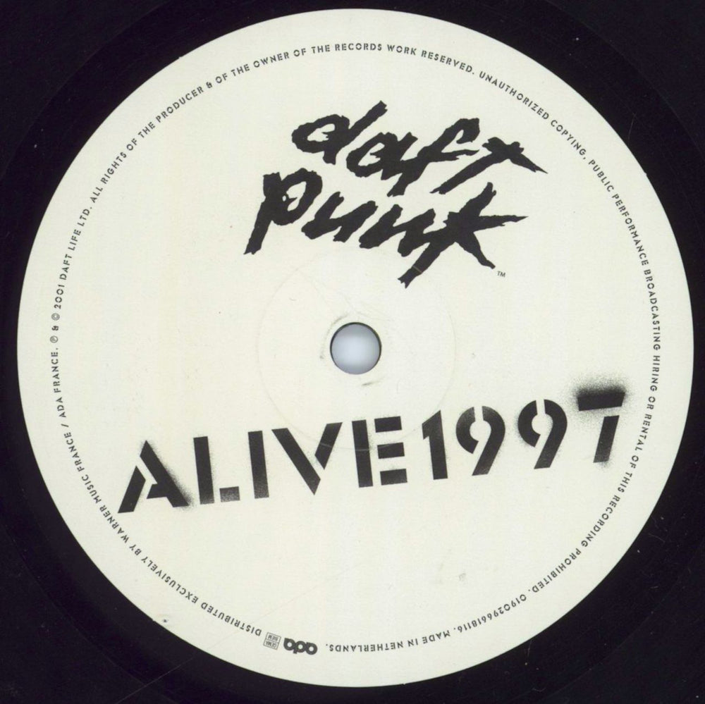 Daft Punk Alive 1997 UK vinyl LP album (LP record) DFPLPAL809531